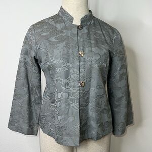 Citron Santa Monica Silk Blend Jacquard Jacket Top